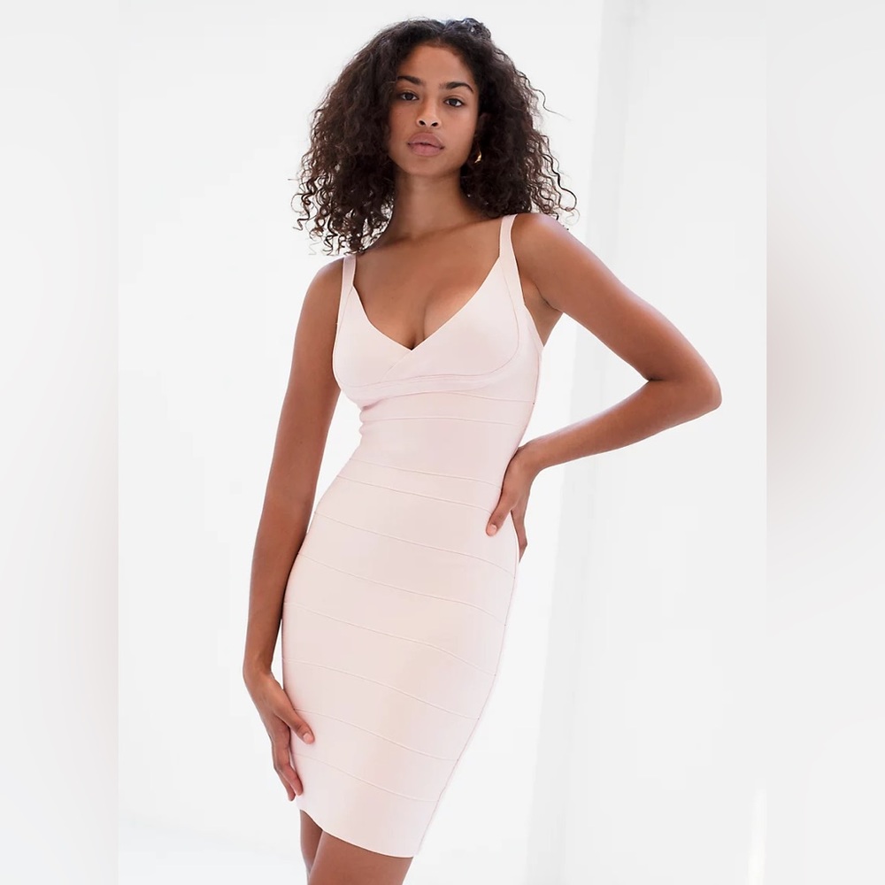 Aritzia Ten by Babaton Mason Bandage Dress Soft Blush Pink